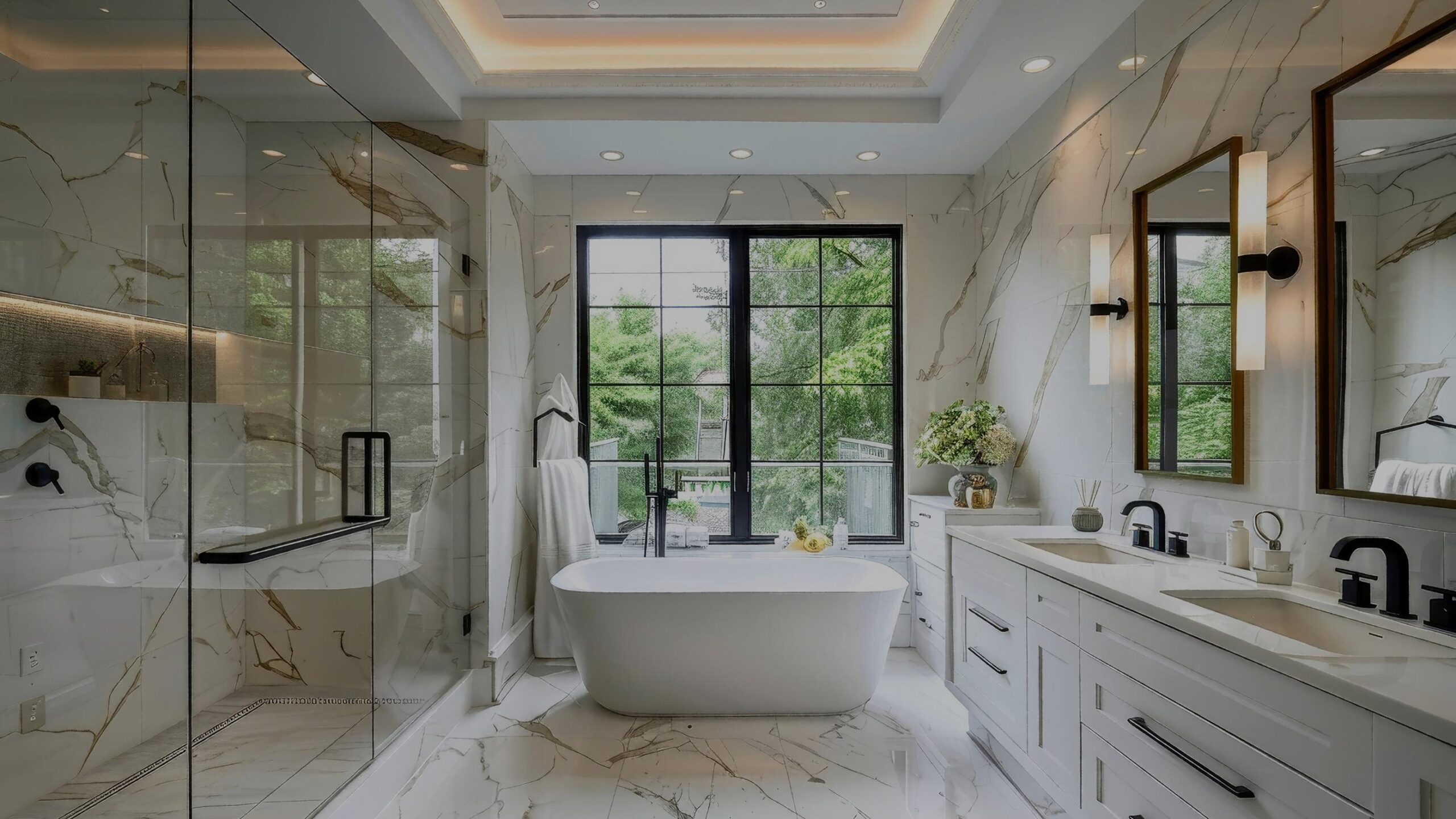 A,Luxurious,Bathroom,With,A,Freestanding,Bathtub